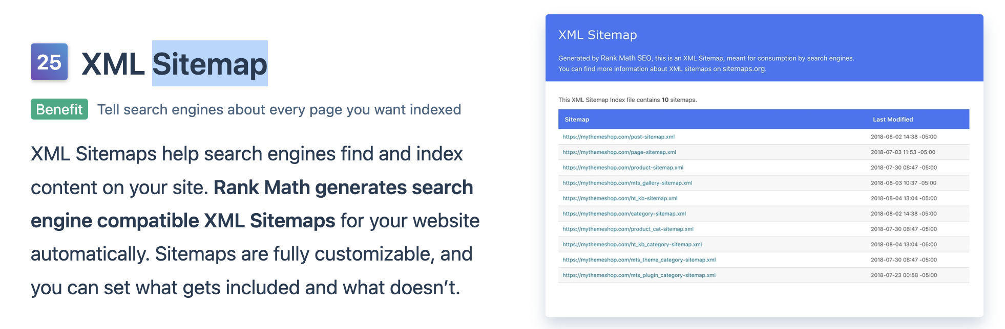 Rank Math - XML Sitemap